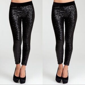 Bebe sequin leggings pants xs